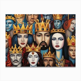 Abstract Kings And Queens Art Print 3 1 Canvas Print