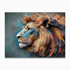 Lion Animal Abstract 1 Canvas Print