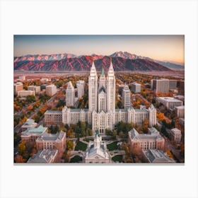 Salt Lake City Temple Canvas Print