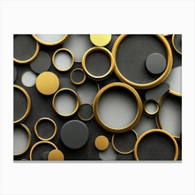 Gold Circles Canvas Print