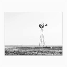 Windmill On Ranch Canvas Print