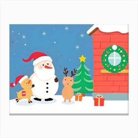 Christmas Santa Canvas Print