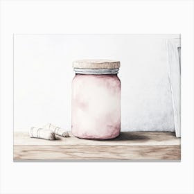 Watercolor Jar Canvas Print