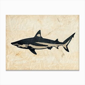 Dogfish Shark Silhouette 8 Canvas Print
