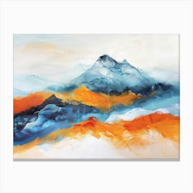 Abstract Mountain Painting 11 Canvas Print