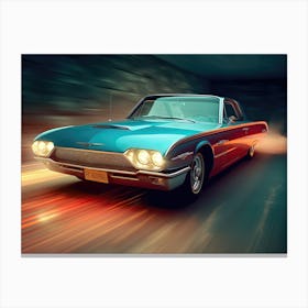 63 Aqua T Bird Canvas Print