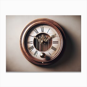 Clock With Roman Numerals Canvas Print