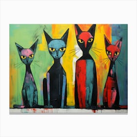 Three Cats 8 Canvas Print