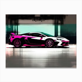 Pink Lamborghini Canvas Print