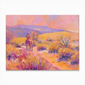 Cowboy Painting Colorado Canvas Print