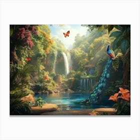 Beautiful Nature Scenery Travel Lovely Place Background Canvas Print