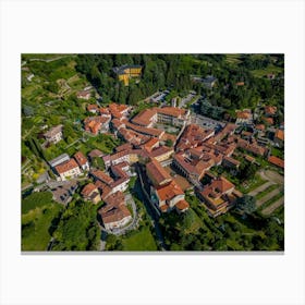 Village In Italy Print Canvas Print