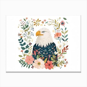 Little Floral Eagle 2 Canvas Print