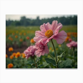 Pink Cosmos Canvas Print