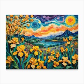 Yellow Irises ala Vincent Canvas Print