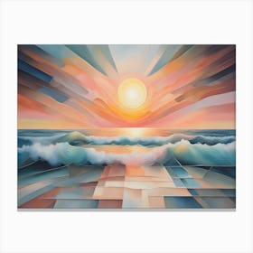 Sunset At The Beach Canvas Print