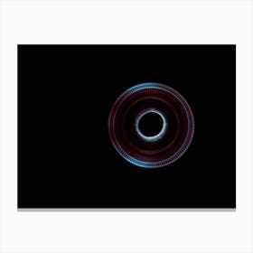 Glowing Abstract Curved Blue And Red Lines 12 Canvas Print