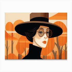 Woman In A Hat Canvas Print