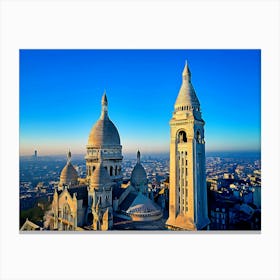 France, Paris, The Basilica Of The Sacre Coeur Canvas Print