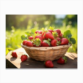 Basket Of Strawberries 4 Canvas Print