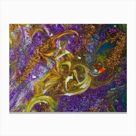 Purple And Gold Swirls Canvas Print