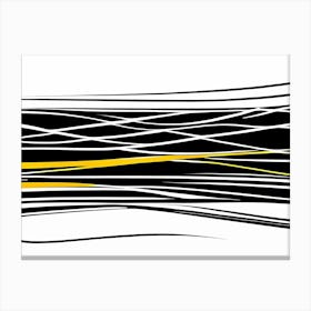 Interwoven Currents: Abstract Lines Canvas Print