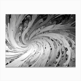 Abstract Black And White Swirling Pattern Canvas Print