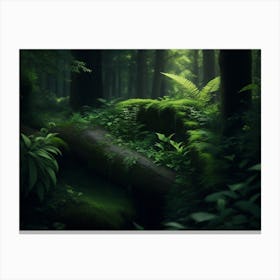 The Radiant Woods Of Fresh Greenery Canvas Print
