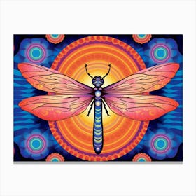 Dragonfly Pop Colour Common Whitetail Plathemis Lydia 2 Canvas Print