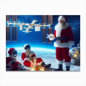 Santa Space Station Visit Canvas Print