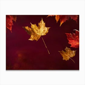 Autumnal Gradient Splash Transitioning From Warm Russet To Deep Burgundy Celebrating Thanksgiving (4) Canvas Print