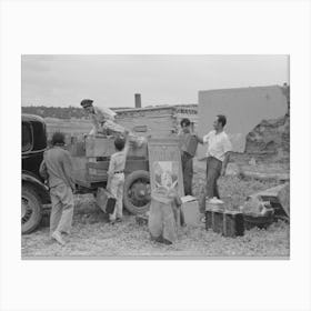 Untitled Photo, Possibly Related To Poster Of Traveling Spanish American Show At Penasco, New Mexico By Canvas Print