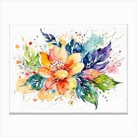 Watercolor Flowers Canvas Print