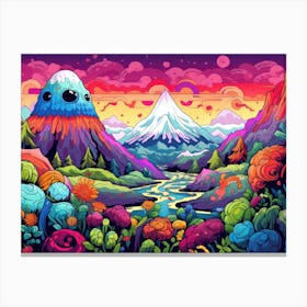 Psychedelic Landscape 2 Canvas Print