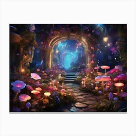 Fairy Garden paintings art print 3 Canvas Print