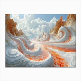 Going adrift in a surreal world Canvas Print