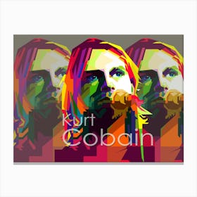 Kurt Cobain Nirvana Grunge Metal Pop Art WPAP Canvas Print