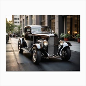 Hot rod vintage car 3 Canvas Print