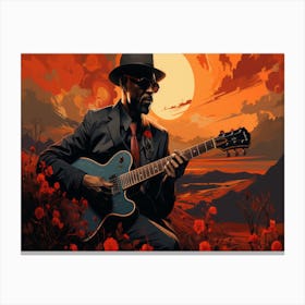 Man With A Guitar 4 Canvas Print