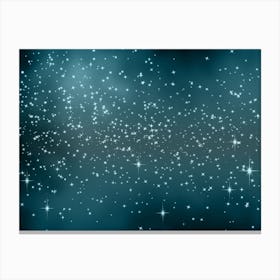 Steel Blues Shining Star Background Canvas Print