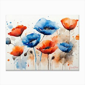 Wonderful Poppy Flowers Pt. 1 Canvas Print