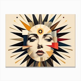 Abstract Illustration Of A Woman And The Cosmos 60 Canvas Print