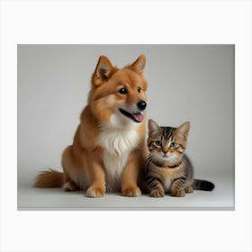 Dog And Cat 02 Canvas Print