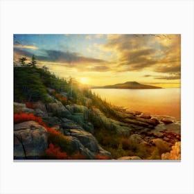 Sunset On The Coast Canvas Print