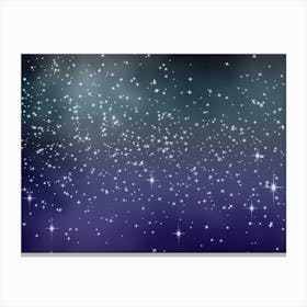 Light Blue Purple Tone Shining Star Background Canvas Print