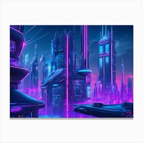 Futuristic City Canvas Print