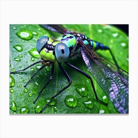Dragonfly Eastern Pondhawk Colourful 1 Canvas Print