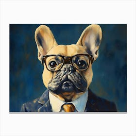 This Frenchie Is All Business 6 Canvas Print