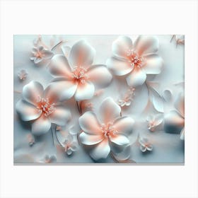 3d Flower Design Canvas Print