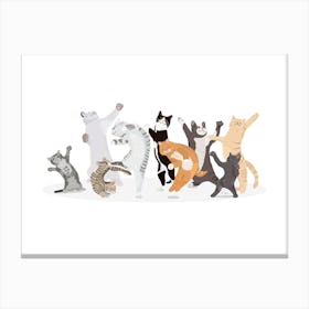 Dancing Cat Canvas Print